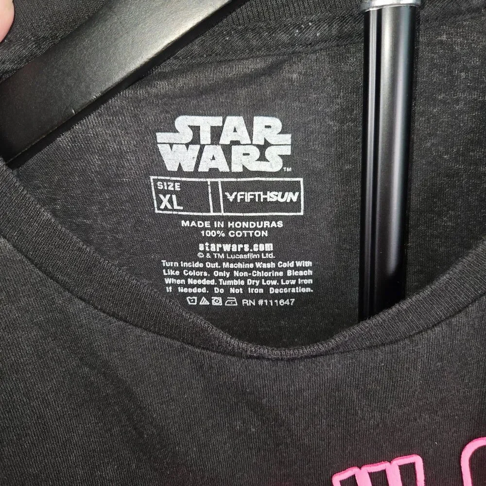 Star Wars Boba Fett T Shirt XL Black Fifth Sun Neon Graphic Retro 80s Style Mens